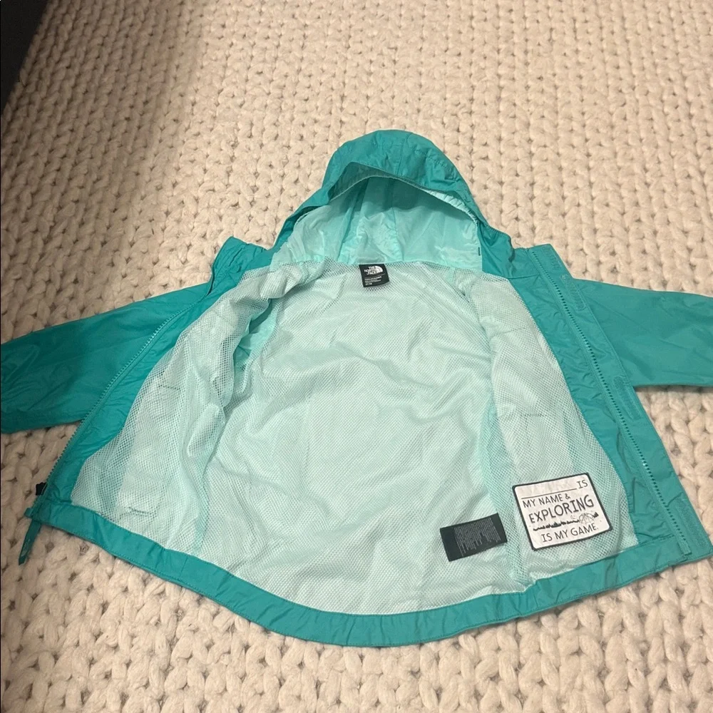 The North Face Kids Teal Hooded Raincoat